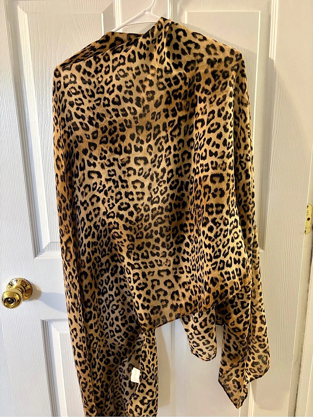 Chico's Leopard Print scarf in Brown & Black Like New